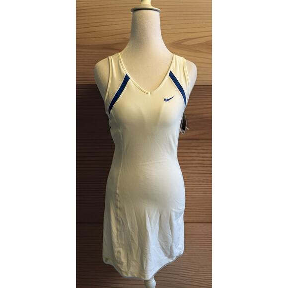NEW Nike Dry-Fit Dress Tennis Pickleball , Swoosh, Preppy, White Small TALL LONG - Picture 1 of 16